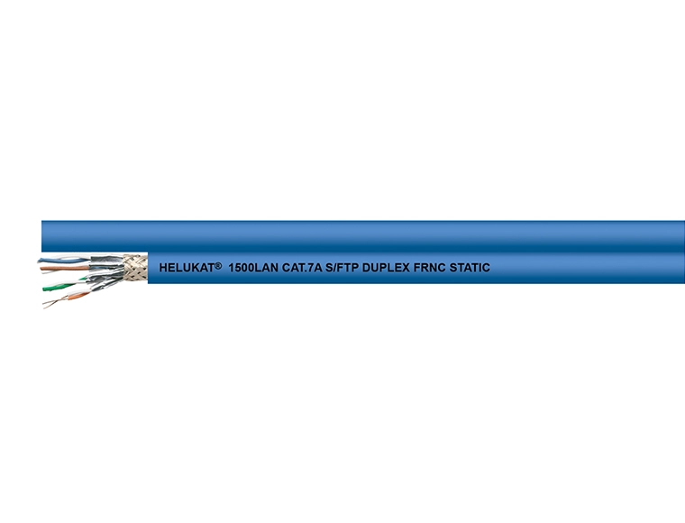 HELUKAT® 1500LAN CAT.7A S/FTP DUPLEX FRNC STATIC