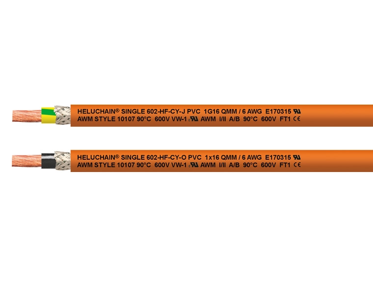 HELUCHAIN® SINGLE 602-HF-CY-J PVC UL/CSA / HELUCHAIN® SINGLE 602-HF-CY-O PVC UL/CSA
