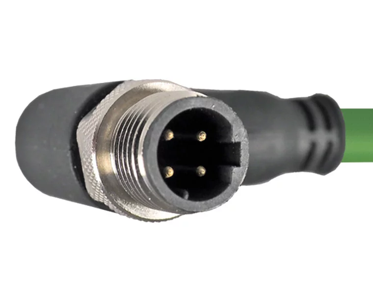 HELUKAT® CONNECTING SYSTEMS® INDUSTRY PROFInet C PVC M12-D(male)-IP67 90°