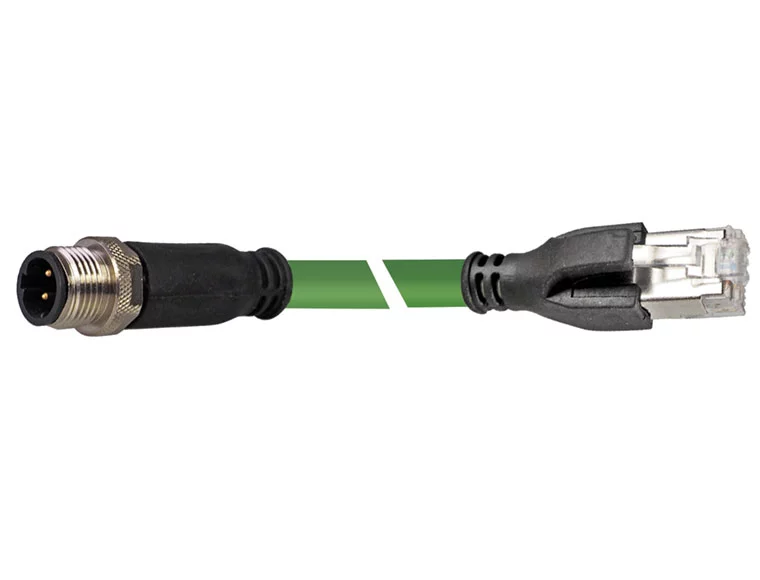 HELUKAT® CONNECTING SYSTEMS® INDUSTRY PROFInet B RJ45 IP20 180°/ M12-D(male) IP67 180°