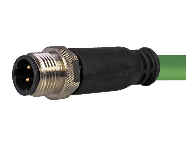 HELUKAT® CONNECTING SYSTEMS® INDUSTRY HELUKAT100S SF/UTP CAT.5e M12-D(male) 180°
