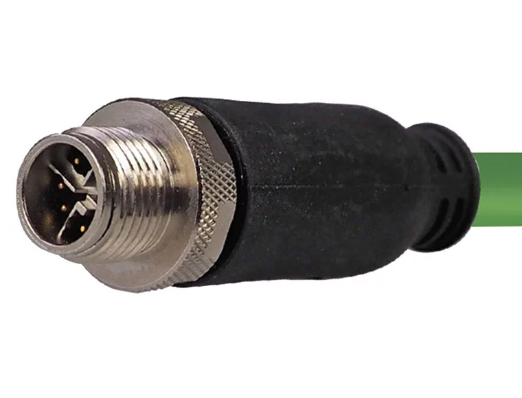HELUKAT® CONNECTING SYSTEMS® INDUSTRY HELUKAT600S/FTP CAT.6A M12-X(male) 180°