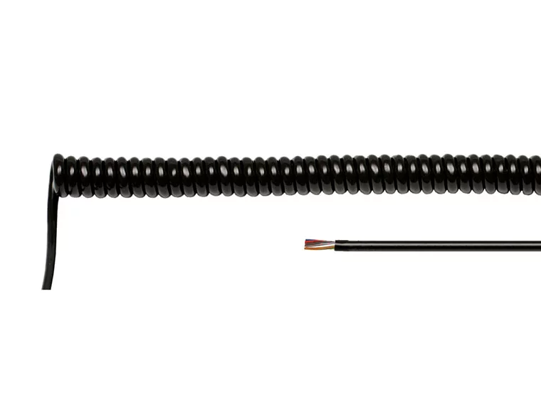 PUR elektronic spiral cable unscreened