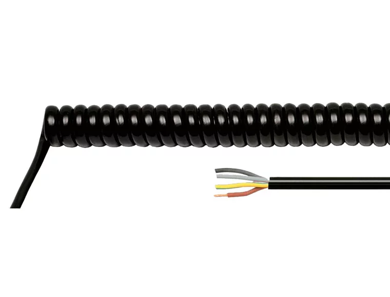 PUR spiral cable black